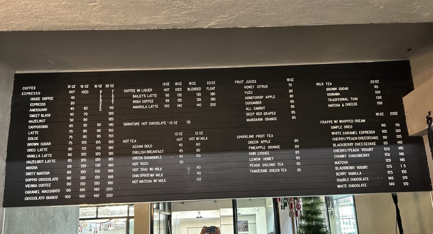 coffee menu of casakiko coffee menu of casakiko